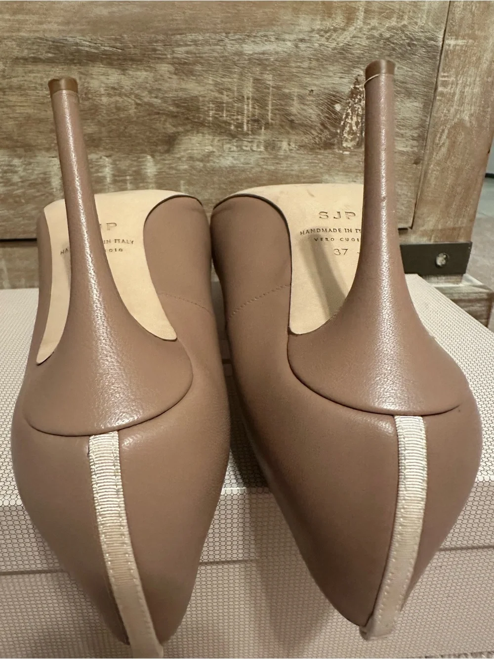 SJP by Sarah Jessica Parker Tan Pointed-Toe Pumps